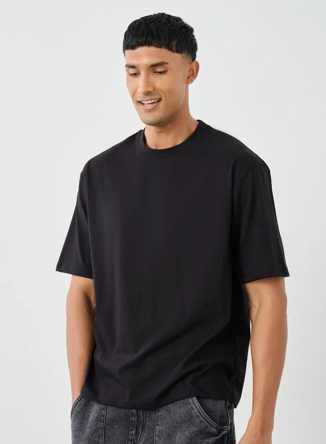 Styli Styli Set of 3 - Cotton Rich Oversized Crew Neck T-Shirt